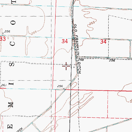 Topographic Map of Lake Farms School (historical), MO
