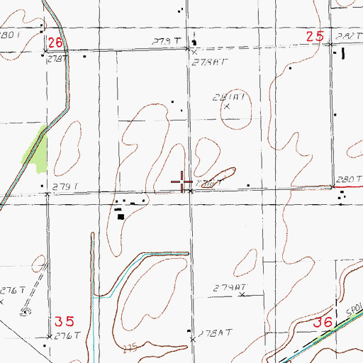 Topographic Map of South Canaan School (historical), MO