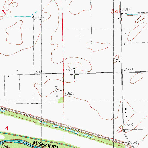Topographic Map of Case School (historical), MO