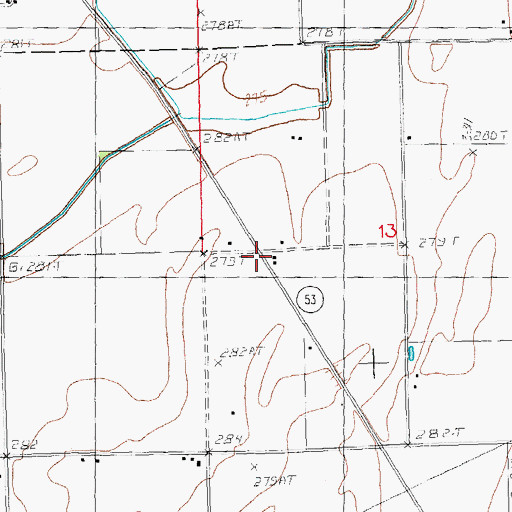 Topographic Map of North Canaan School (historical), MO