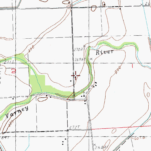 Topographic Map of Walnut Grove Church (historical), MO