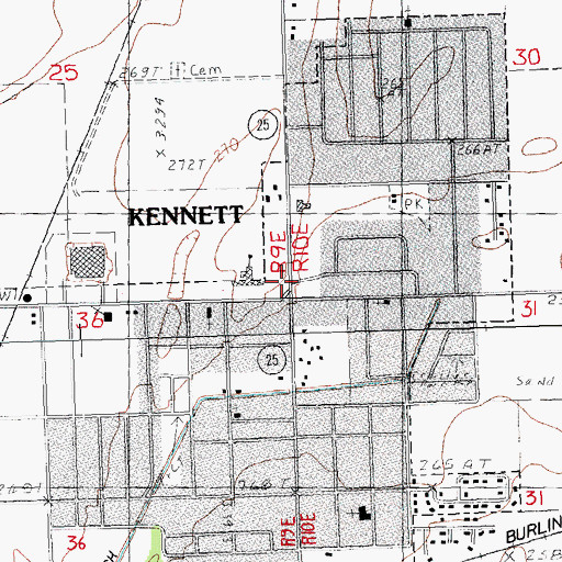 Topographic Map of Ely School (historical), MO