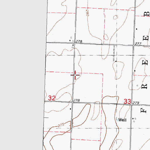 Topographic Map of Miller School (historical), MO