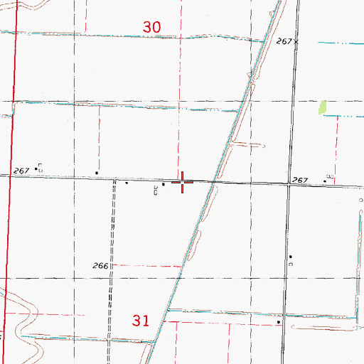 Topographic Map of Peanut School (historical), MO