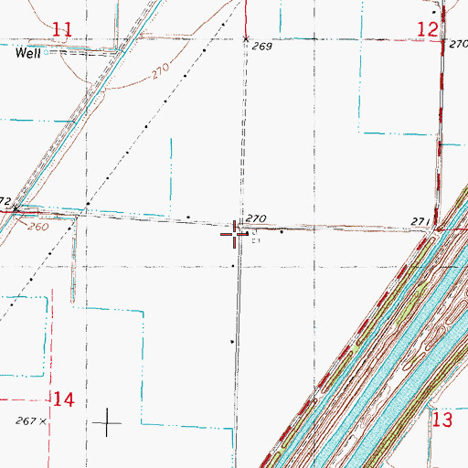 Topographic Map of Floodway School (historical), MO