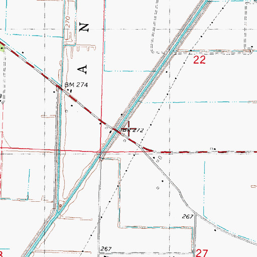 Topographic Map of Cottrell School (historical), MO