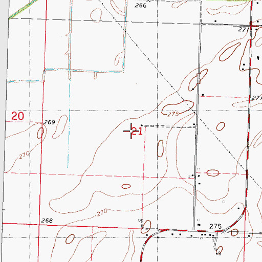 Topographic Map of Simpson School (historical), MO