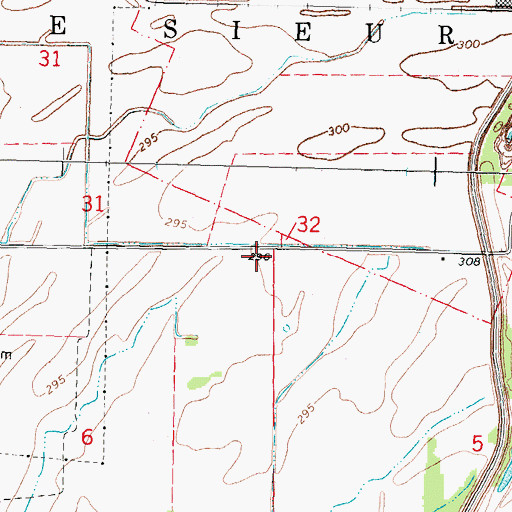 Topographic Map of Newmann School (historical), MO