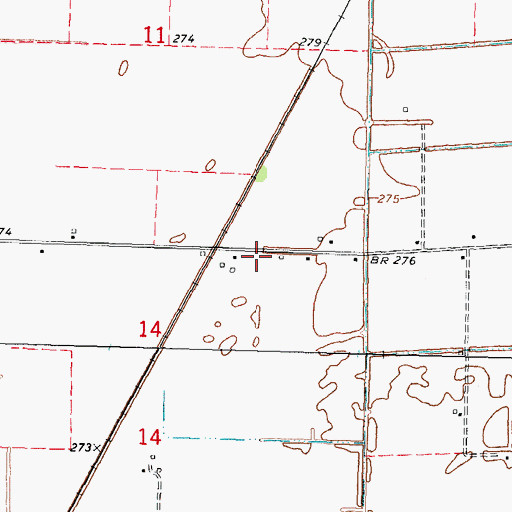 Topographic Map of Brent School (historical), MO