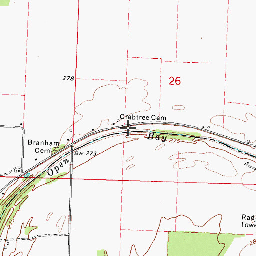 Topographic Map of Zion Rock Church (historical), MO