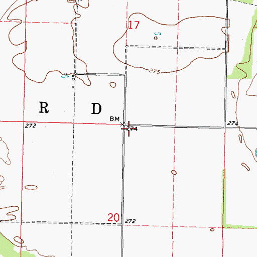 Topographic Map of Black Island School (historical), MO