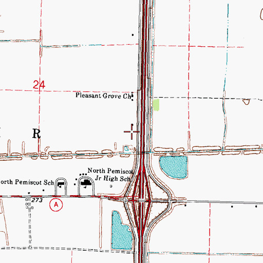 Topographic Map of Fisher Church (historical), MO
