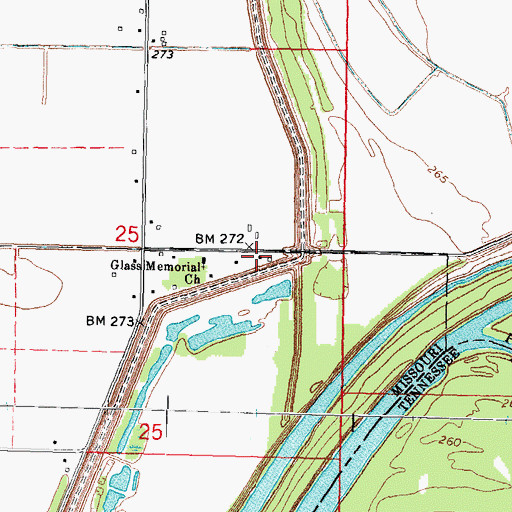 Topographic Map of Black Island Church (historical), MO