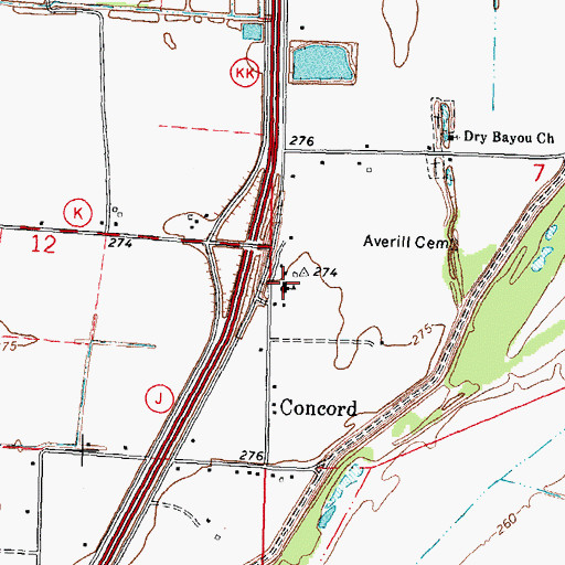 Topographic Map of Consolidated School District 4, MO