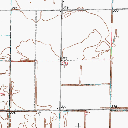 Topographic Map of Darnell School (historical), MO