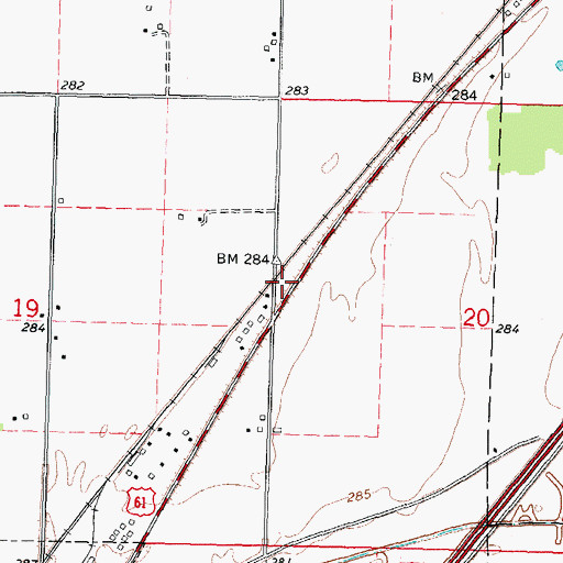 Topographic Map of LaFont School (historical), MO