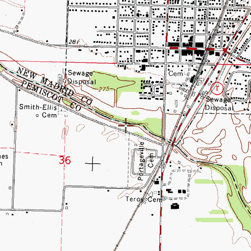 Topographic Map of New Becker Church (historical), MO
