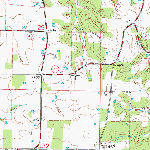 Topographic Map of Wilkerson Church (historical), MO