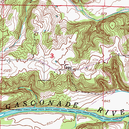 Topographic Map of Davis School, MO