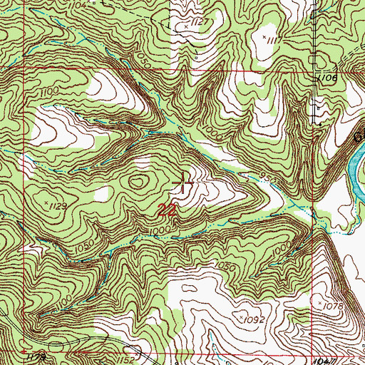 Topographic Map of Simpson School (historical), MO