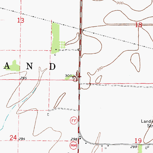 Topographic Map of Cooley Cemetery (historical), MO