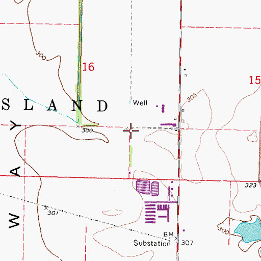 Topographic Map of Wolf Island School (historical), MO
