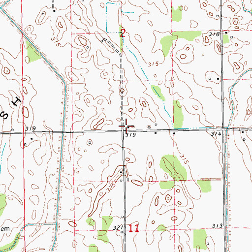 Topographic Map of Lone Beach School, MO