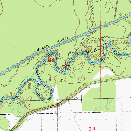 Topographic Map of Burdett Landing (historical), MO