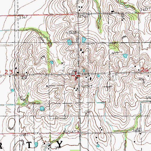Topographic Map of Ivester School, MO