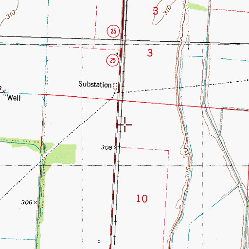 Topographic Map of Hazel, MO