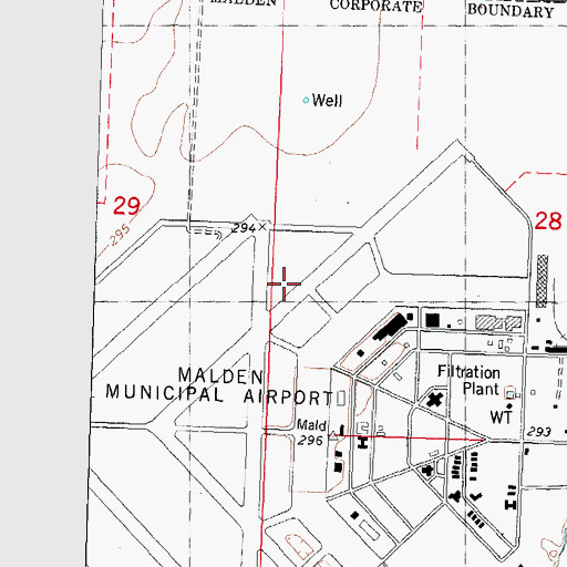 Topographic Map of Lone Oak Church (historical), MO
