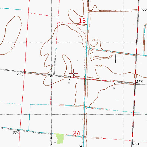 Topographic Map of Old Phillips School (historical), MO
