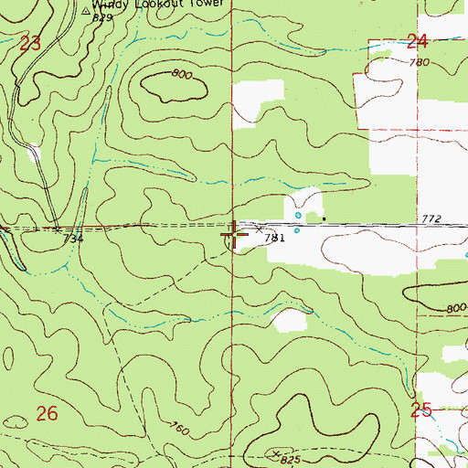 Topographic Map of Charter Oak School (historical), MO