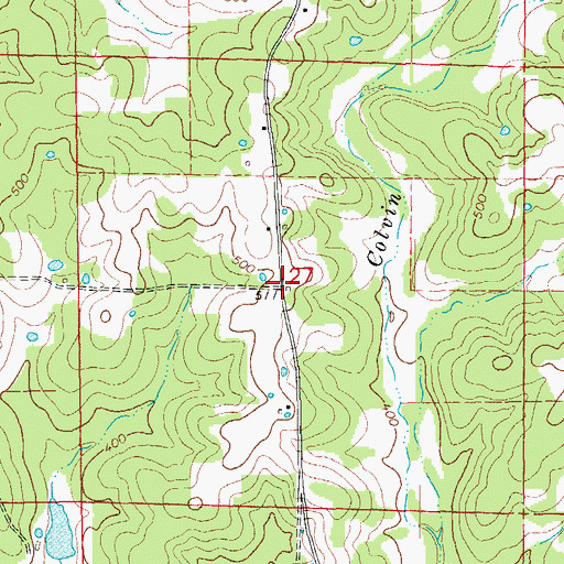 Topographic Map of Mount Carmel School, MO