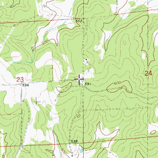 Topographic Map of Cuba School, MO