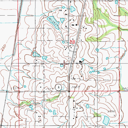 Topographic Map of Gehlbach School (historical), MO