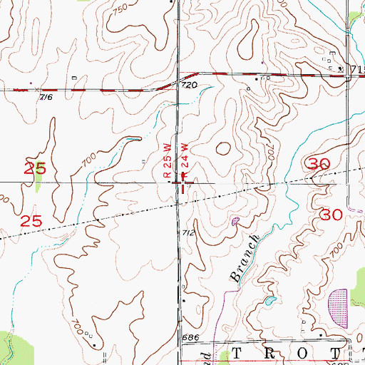 Topographic Map of Stamm School (historical), MO