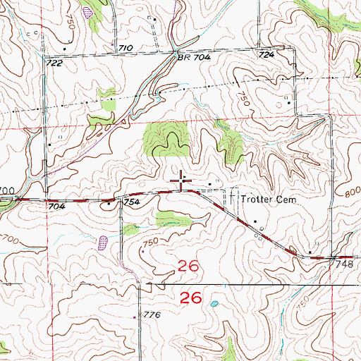 Topographic Map of Trotter School, MO