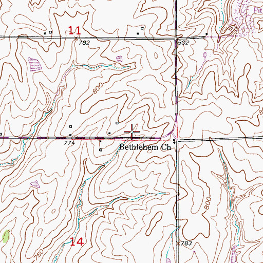 Topographic Map of Liberty School (historical), MO