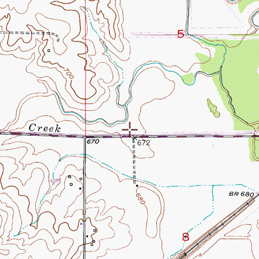 Topographic Map of Shootman School (historical), MO