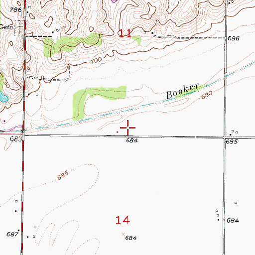 Topographic Map of Fairview School (historical), MO