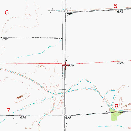 Topographic Map of Costner School (historical), MO