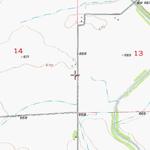 Topographic Map of Fletcher School (historical), MO