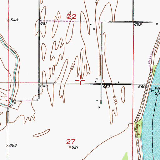 Topographic Map of Elderbloom School (historical), MO