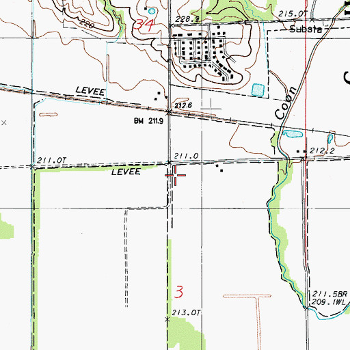 Topographic Map of Willard School (historical), MO