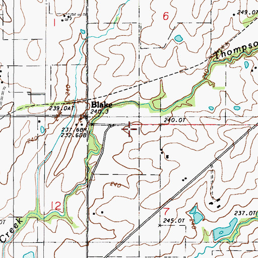 Topographic Map of Blake School (historical), MO