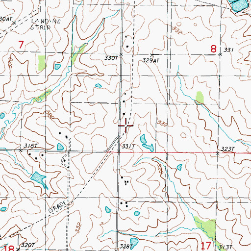 Topographic Map of Spiking School (historical), MO