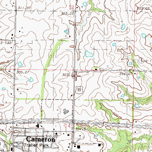 Topographic Map of Rogers School (historical), MO