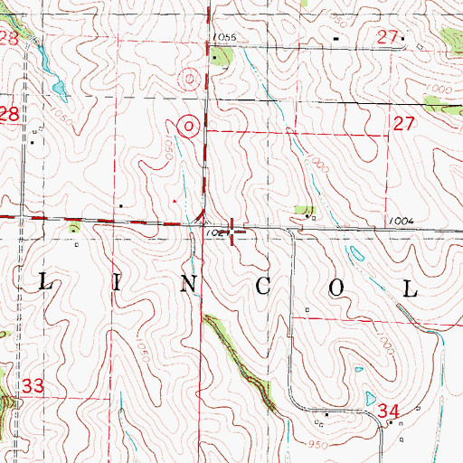 Topographic Map of Westboro School (historical), MO
