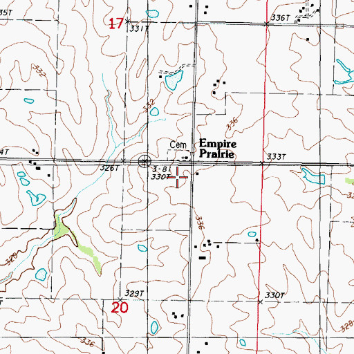Topographic Map of Empire School (historical), MO